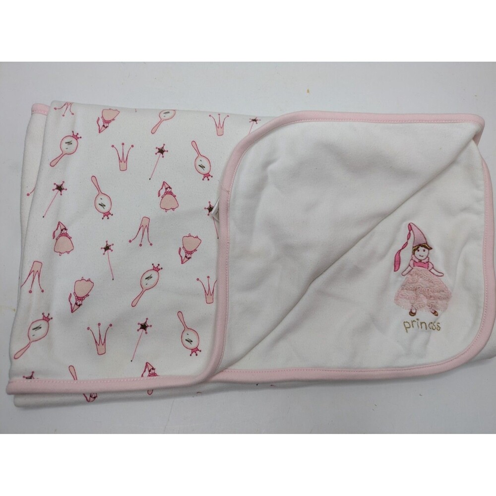 Gymboree PINK PRINCESS Summer 2005 Receiving Baby Blanket Cotton Crown Vintage
